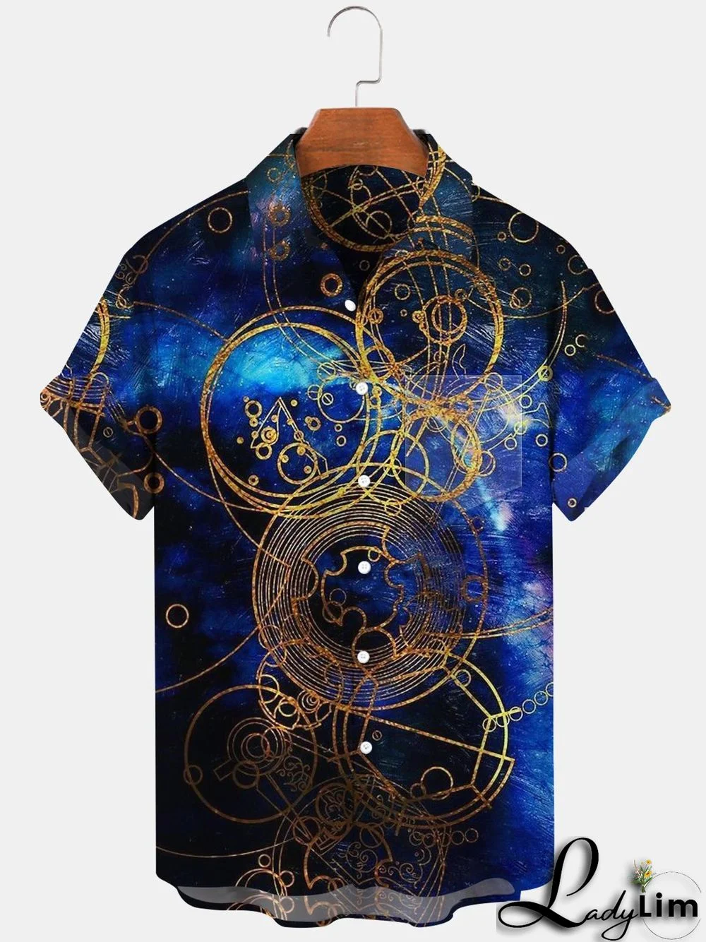 Geometry Gear Wheel Men's Shirts With Pocket