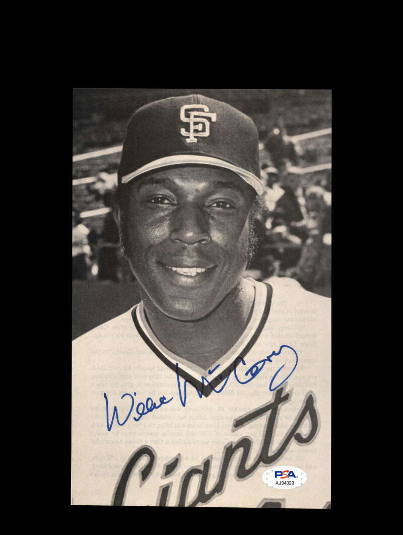 Willie McCovey PSA DNA Coa Signed 9x6 Photo Poster painting Giants Autograph