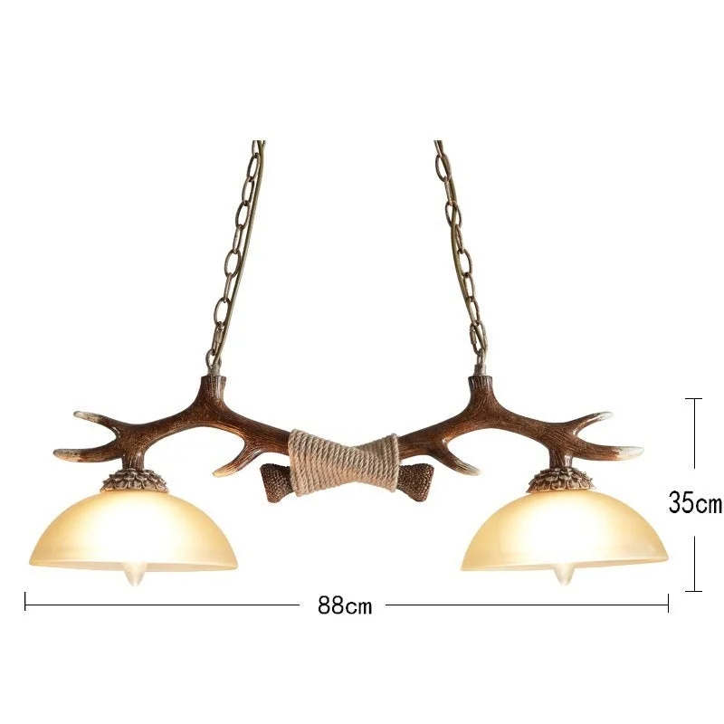 Personalized Antique Creative Glass Antler Chandelier In Living Room and Dining Room