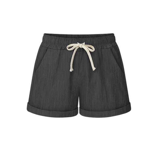 Women's Solid Color Casual Cotton Linen Shorts Pants