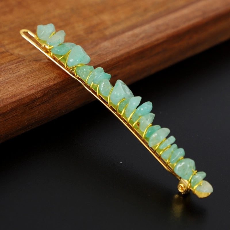Women’s Retro Geometric Natural Crystal Hair Clip