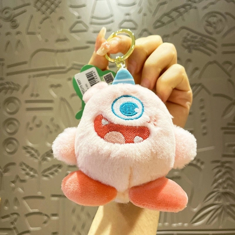 Cute Solid Color Plush Patchwork Women’s Keychain