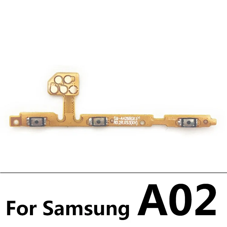10Pcs/Lot, Power On Off Volume Side Button Key Flex Cable For Samsung A02 A02S A03s A03 Core