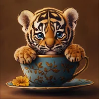 Adorable Tiger Cub - Diamond Painting