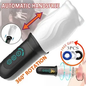 pornhint Pornhint Male Masturbaters Automatic HandsFree Rotating Cup Sex Toy Penis Stroker for Men