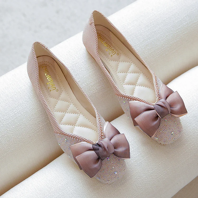 vanccy Women's Rhinestone Flats Fashion Sequin Wedding Shoes QueenFunky