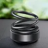 Solar Powered Aroma Diffuser Rotating Suspension Double Ring Car Perfume for Car