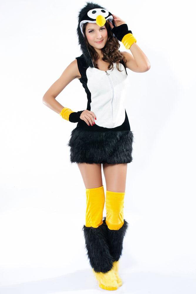 Sexy Adult Deluxe Penguin Dress Halloween Costume-elleschic