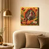 Framed Turkey - DIY Button Art Painting Kit for Creativity DIY Pearl Dot Crafts for Gift Home Wall Decor 30*30CM