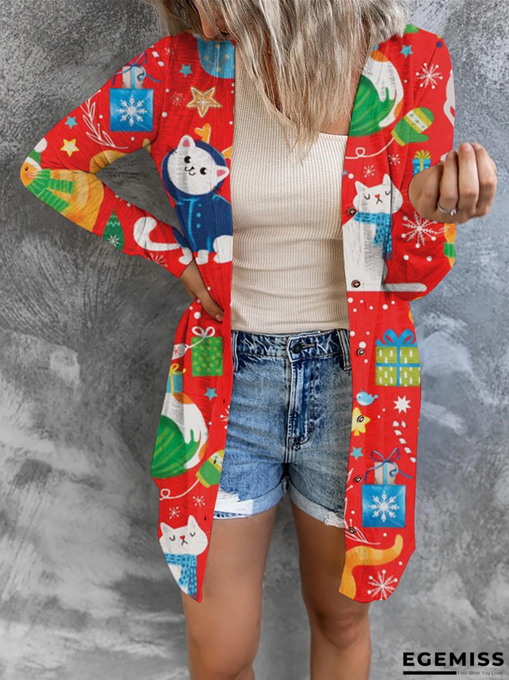 Casual Christmas Snowman Outerwear | EGEMISS