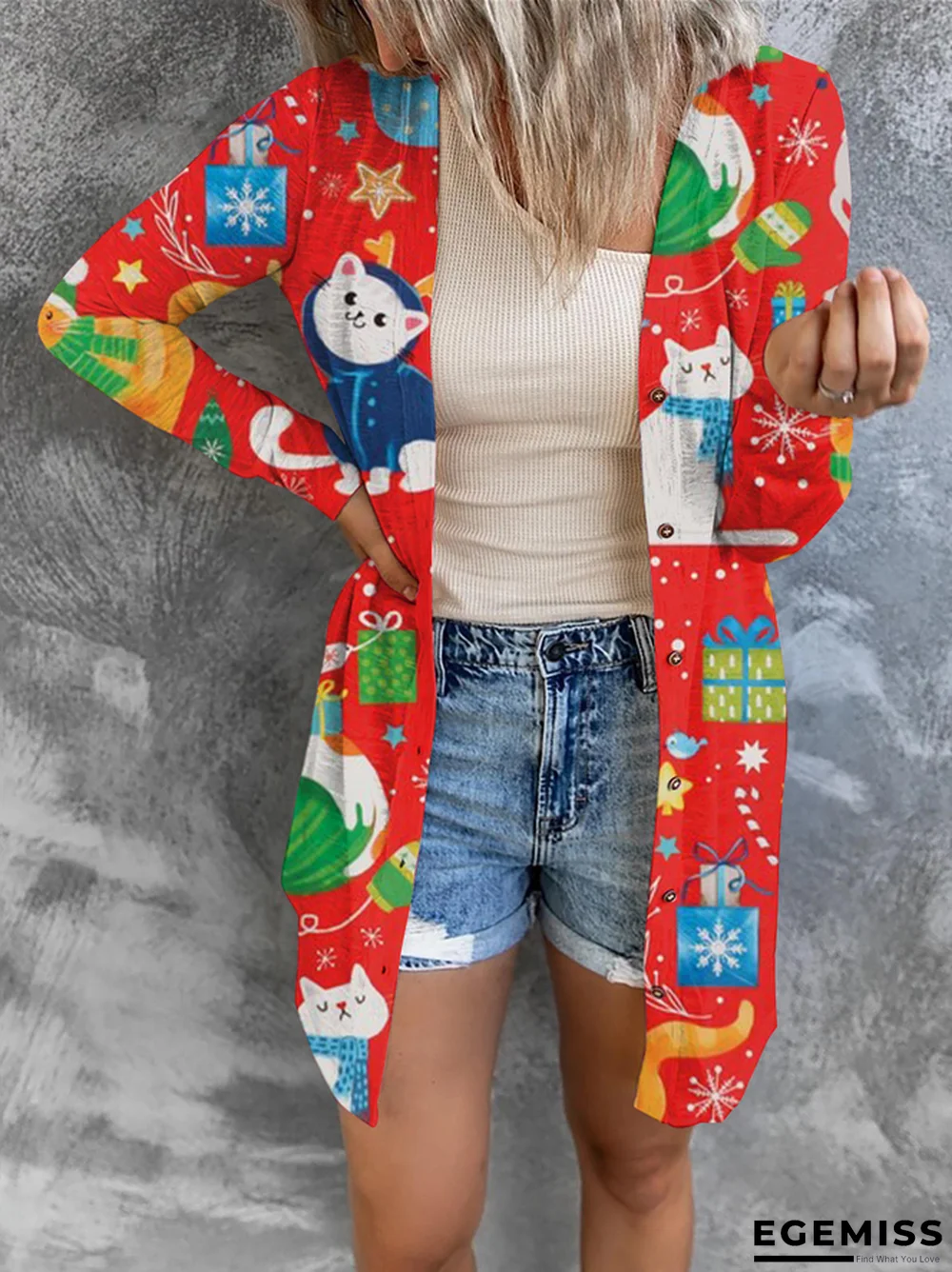 Casual Christmas Snowman Outerwear | EGEMISS