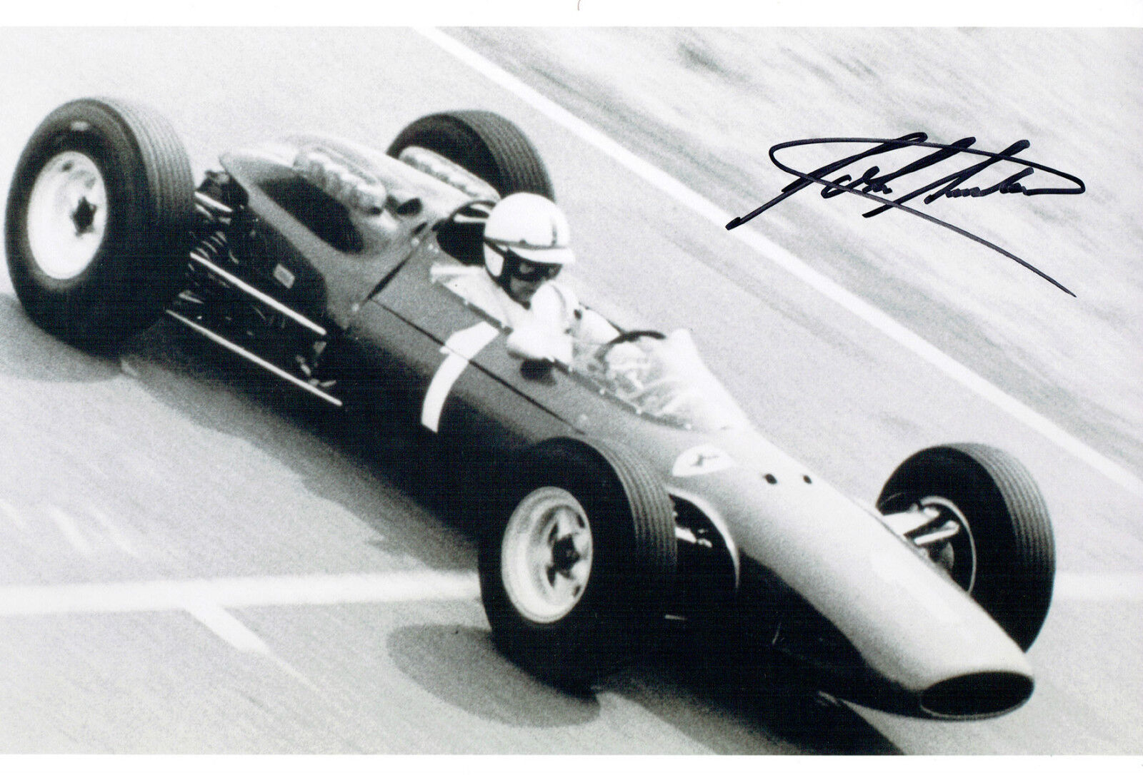 John SURTEES SIGNED Genuine RARE FERRARI F1 Photo Poster painting AFTAL Autograph COA