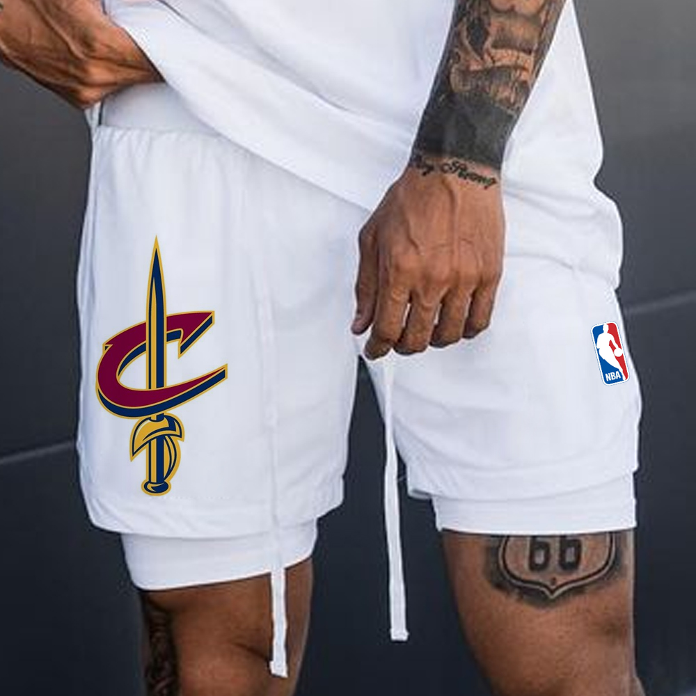 Men's Sports Double Print Shorts