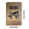 AC/DC - Panneaux en &eacute;tain m&eacute;tallique(20*30cm/30*40cm) - Musique