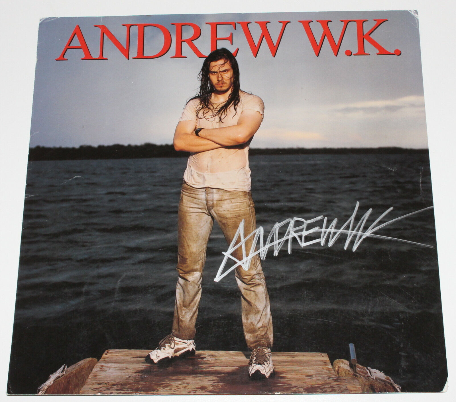 ANDREW W.K. SIGNED AUTHENTIC 12X12 ALBUM FLAT Photo Poster painting w/COA SINGER I GET WET