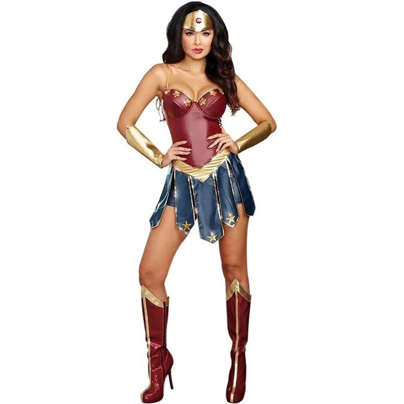 [Wetrose] In Stock Woman of Wonder Cosplay Costume Princess Diana of Themyscira Super Hero Feminist Party Halloween Full Set