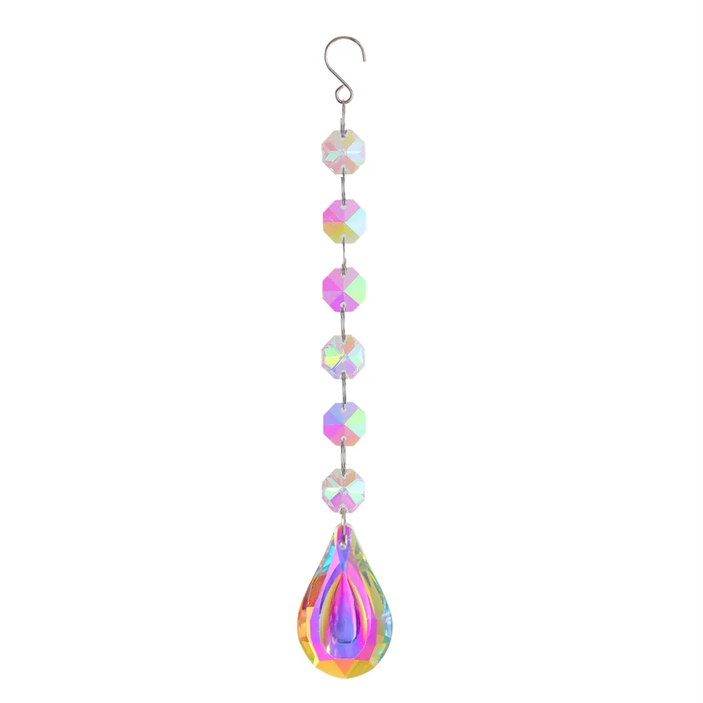 Crystal Wind Chimes Ornament AB Color Beads Hanging Pendant Kids Room Decor