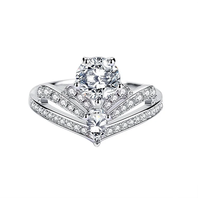 🎁Gift For You | Queen Moissanite Engagement Ring 1.0 ct