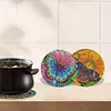4Pcs Wooden Butterfly Flower Plant DIY Diamond Painting Placemats with Holder