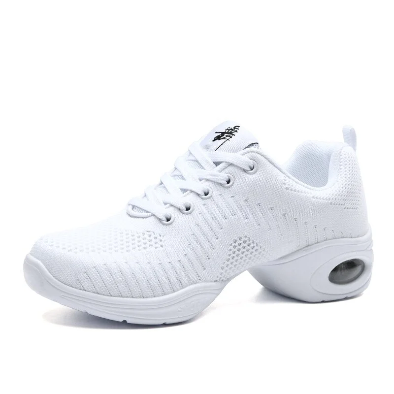 2020   Woven Mesh Comfortable Sneakers Women Soft Outsole Sport Breath Modern Jazz Sports Feature Dance Shoes