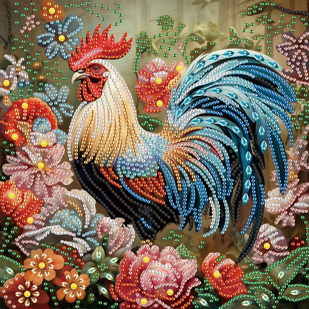 Partial Special-shaped Crystal Rhinestone Diamond Painting - Chicken(Canvas|30*30cm)