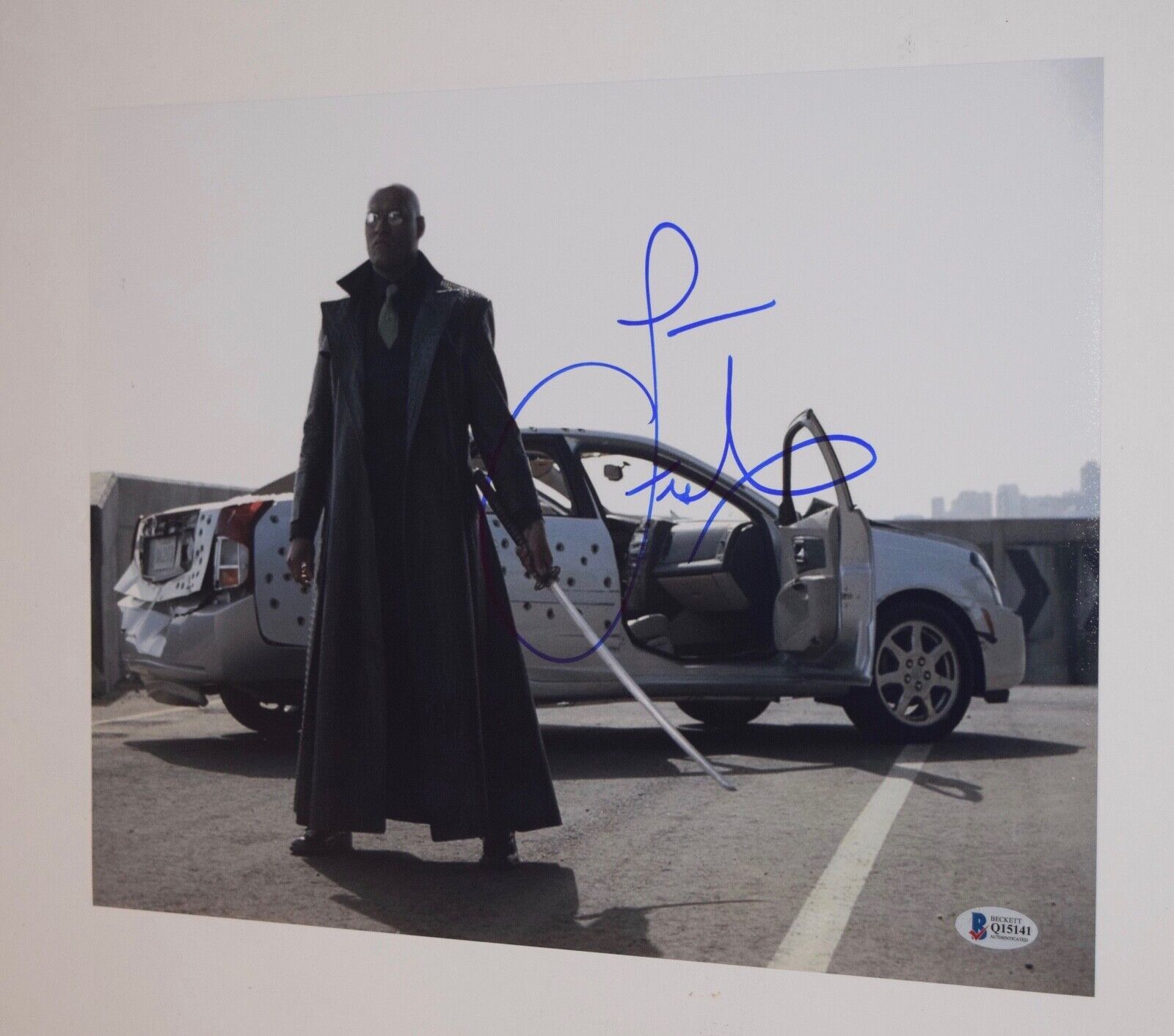 Laurence Fishburne Signed Autographed 11x14 Photo Poster painting THE MATRIX Beckett COA