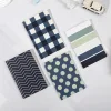 24PCS Navy Blue Geometric Design A5 / B5 Portable Writing Paper Notebooks Diary Meeting Stationery Gift
