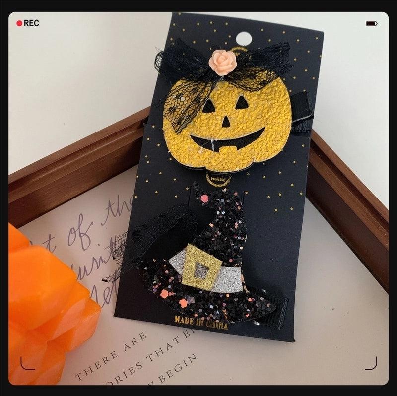 Women’s Funny Classic Style Halloween Pattern Felt Fabric Hair Clip