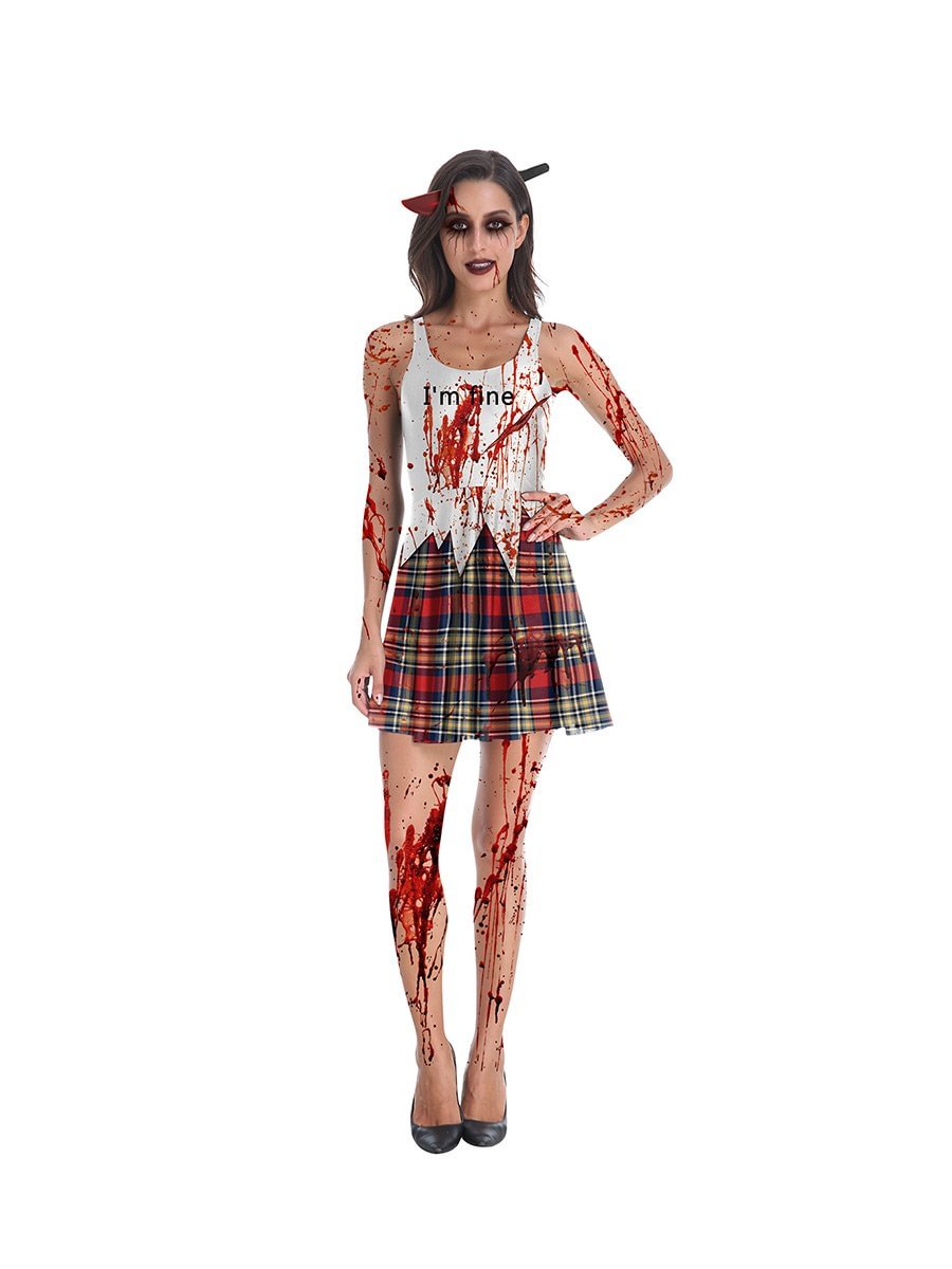 Halloween Costumes Horror Zombie Ghost Ladies Vest Dress