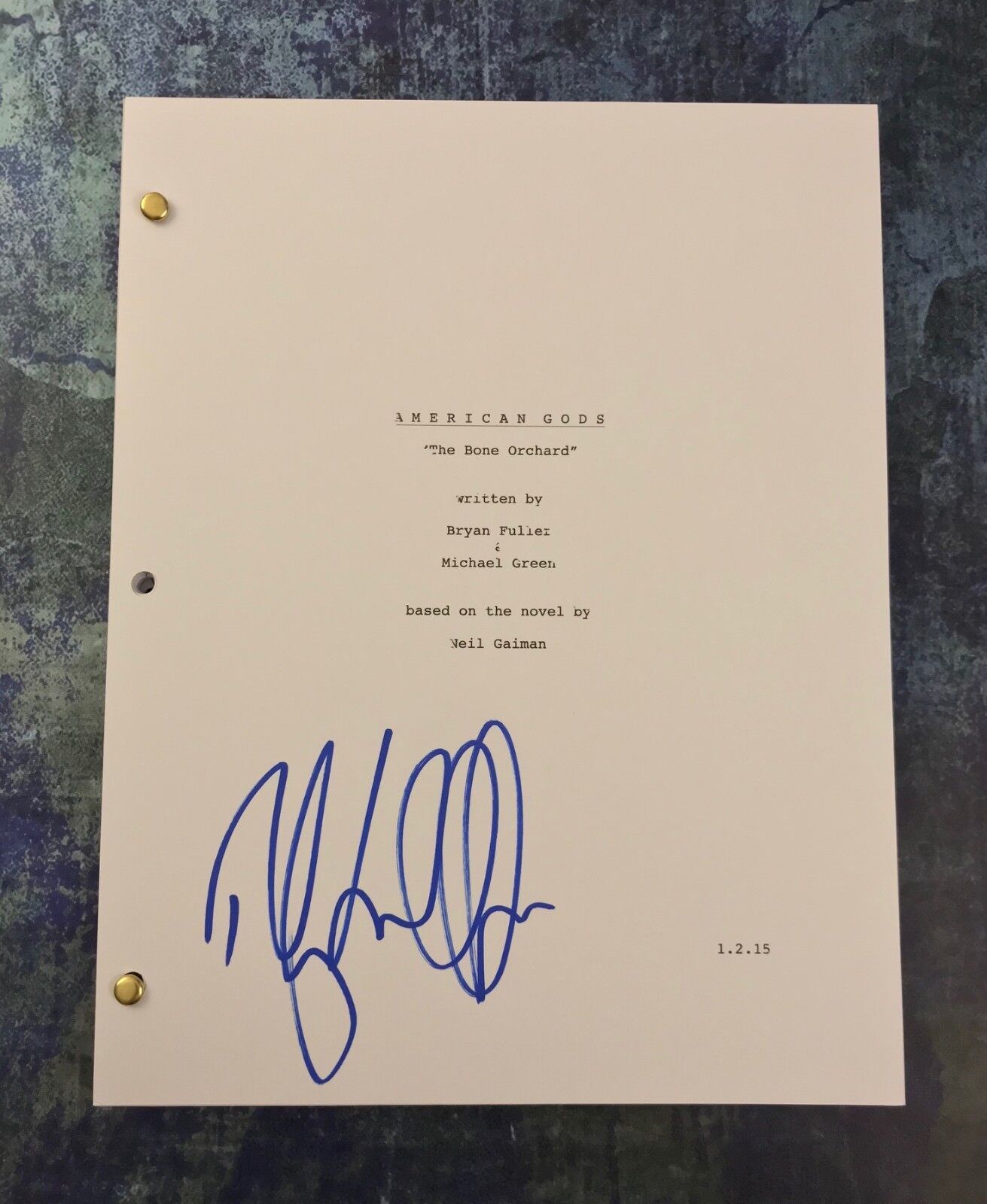 GFA American Gods Shadow Moon * RICKY WHITTLE * Signed Full Script PROOF AD1 COA