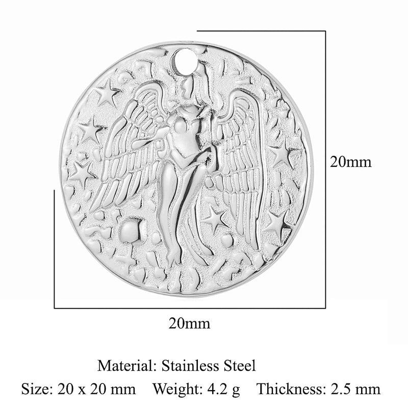 1 Piece Titanium Steel Rhinestones Plating Inlay Pendant