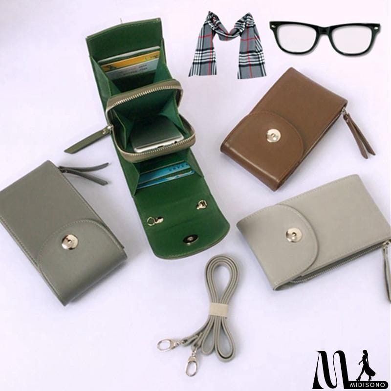 MidiSono - Vintage PU Universal Shoulder Phone Bag