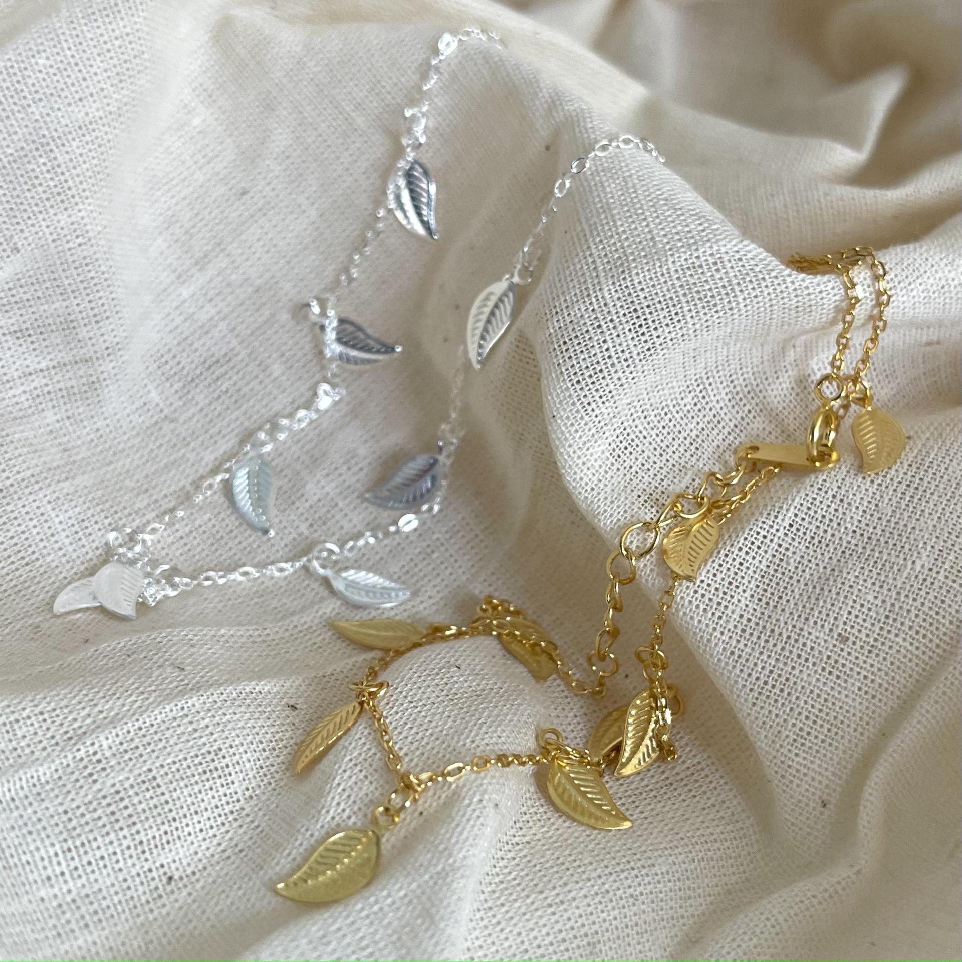 925 Sterling Silver Women Korean Star Silver Anklets