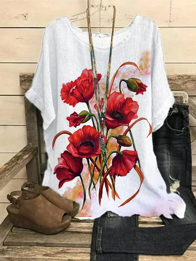 Women's Floral Print Casual Shirt