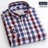 2023 100% Pure Cotton Plaid Casual Long-sleeved Shirt