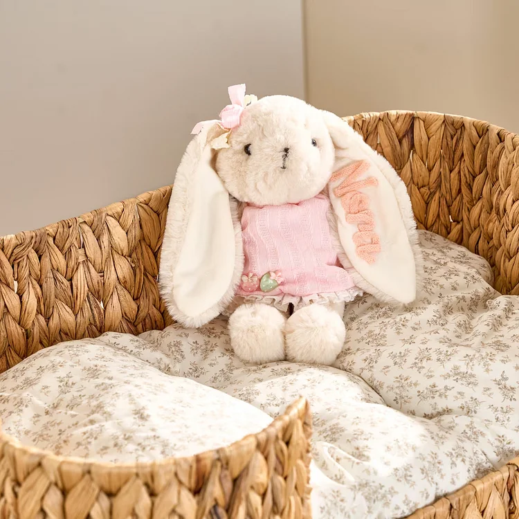 Custom Name Easter Bunny Plush Toy, Personalized Spring Bunny Keepsake Gift for Babies & Children