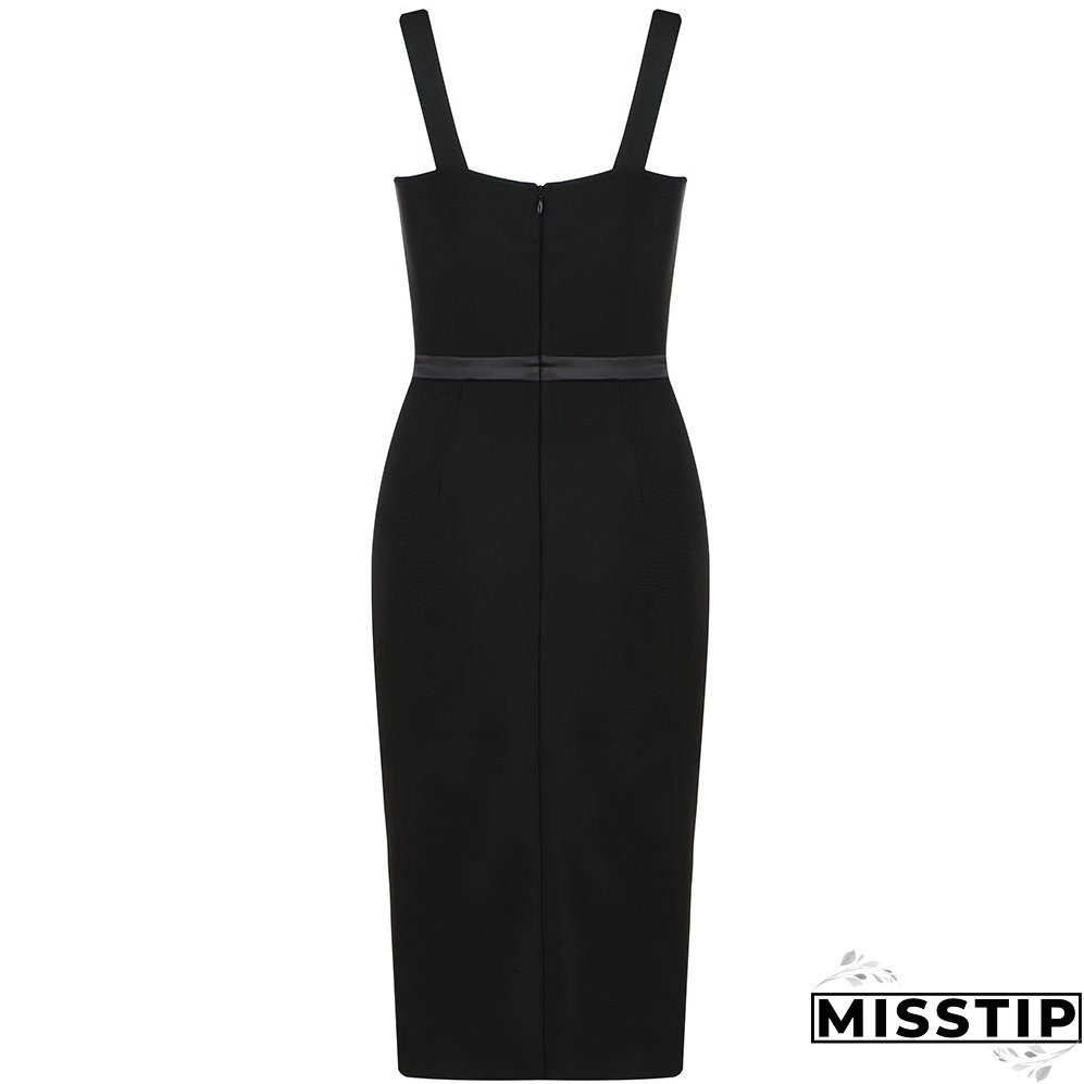 Strappy Sleeveless Slit Midi Bandage Dress PP20018