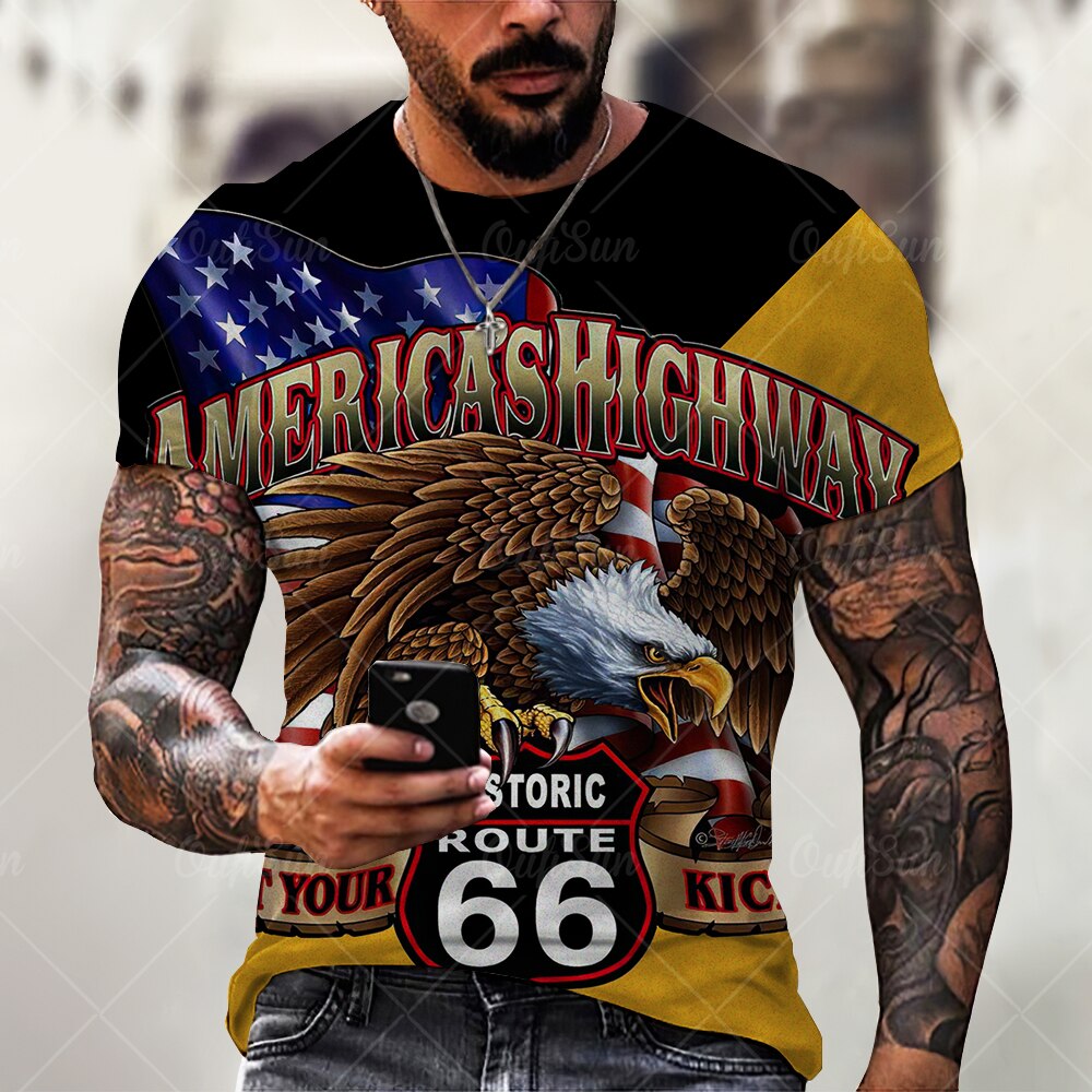 

Route 66 America Highway - 3D Printed Men T Shirt, Xl, 501 Original