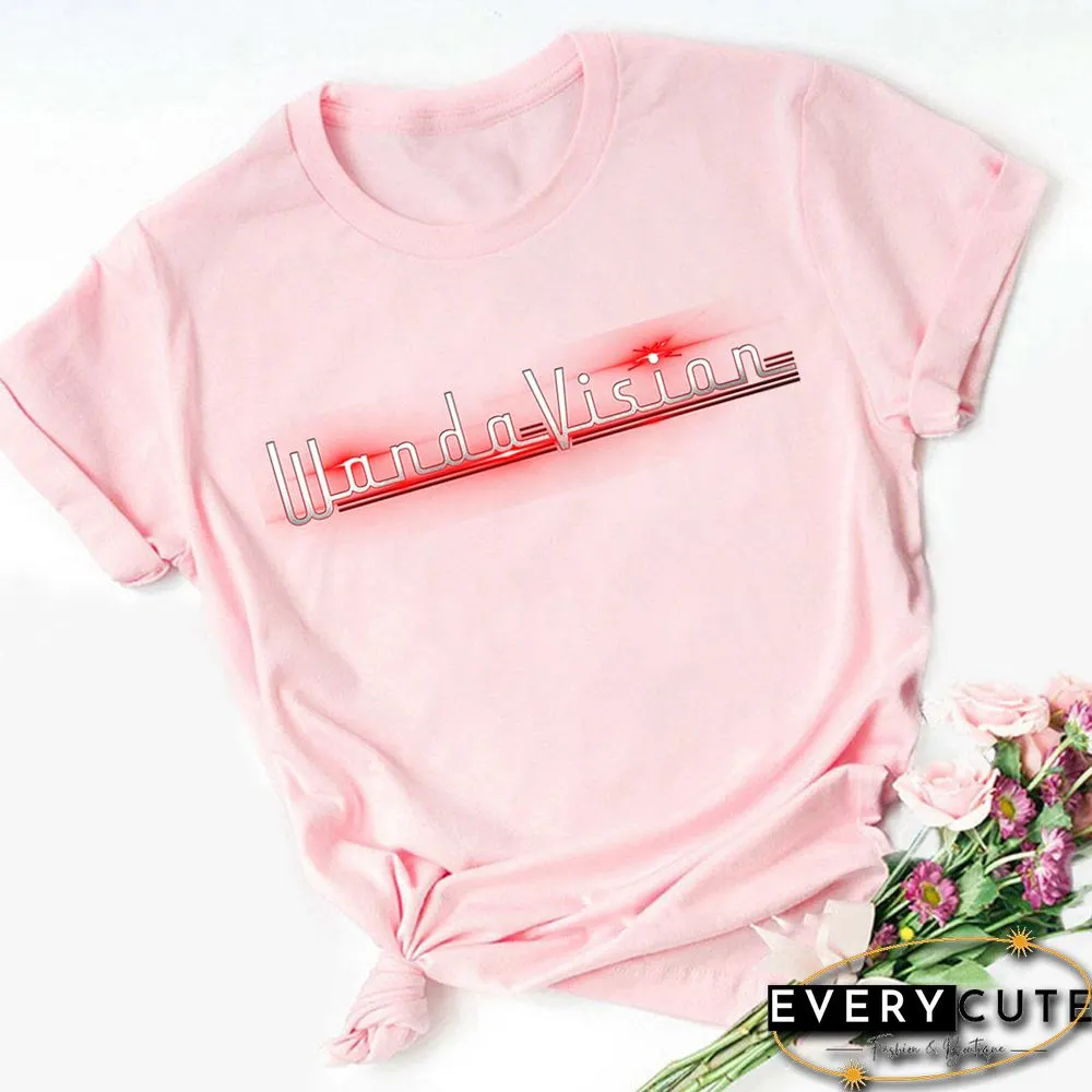 Wandavision Shirt StreetwearT-shirt Graphic Print Women clothes female clothing harajuku