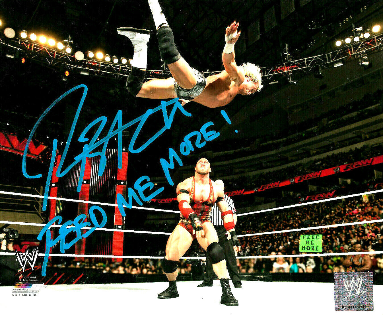 WWE RYBACK HAND SIGNED AUTOGRAPHED 8X10 Photo Poster paintingFILE Photo Poster painting WITH COA 5