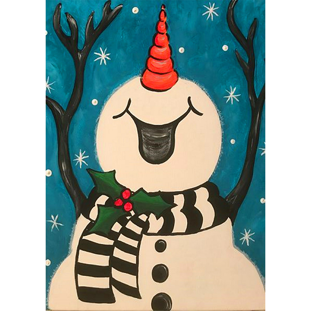 

Winter Snowman - Round Drill Diamond Painting - 30*40CM, 501 Original