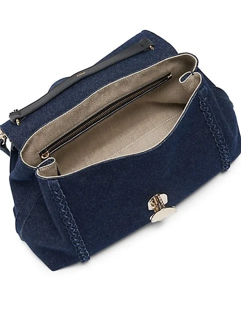 Chlo&eacute; Large Penelope Denim Shoulder Bag 4.1 out of 5 Customer Rating