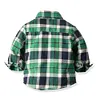 Kid Baby Boy Bow Tie Long Sleeve Plaid Set 2 Pcs