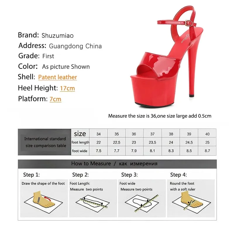 Sdrawing Pole Dance Shoes Stripper High Heels Women Sexy Show Shoes Sandals Party Club 15 17 CM Platform High-heeled Shoes Wedding