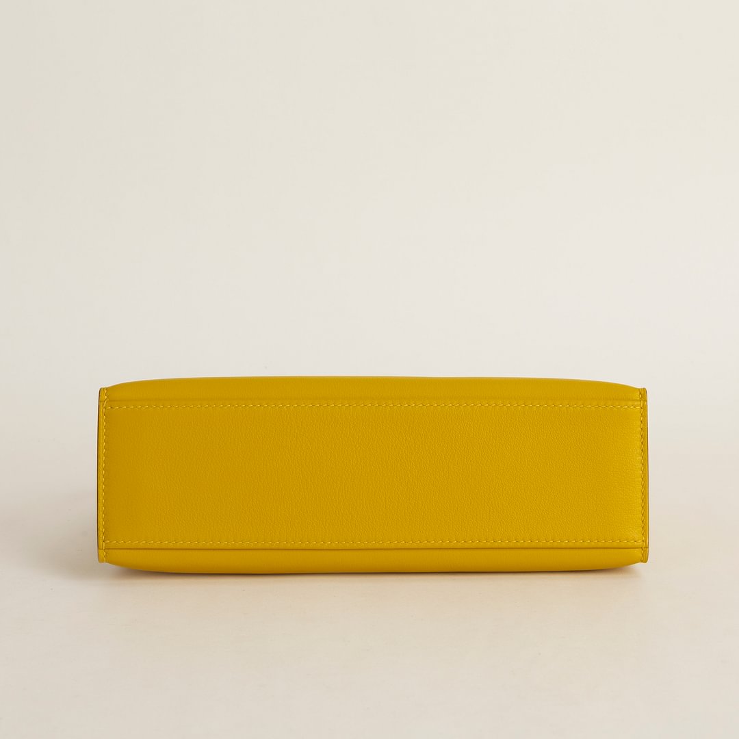 Kelly pochette Swift 9D Jaune amber PHW