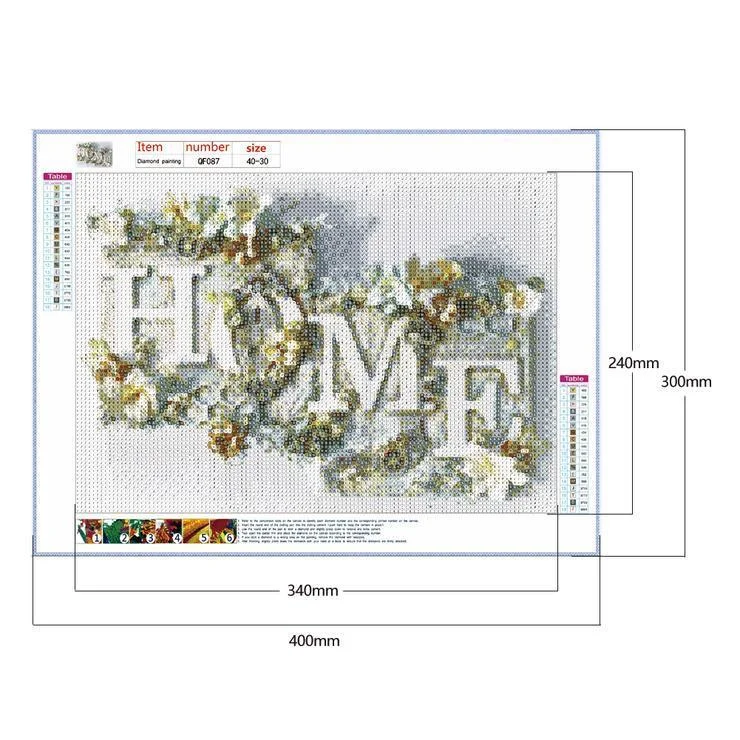Diamond Painting - Full Round Drill - Flower HOME(40*30cm)