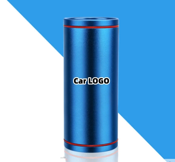 High-end car logo metal cylinder tissue box