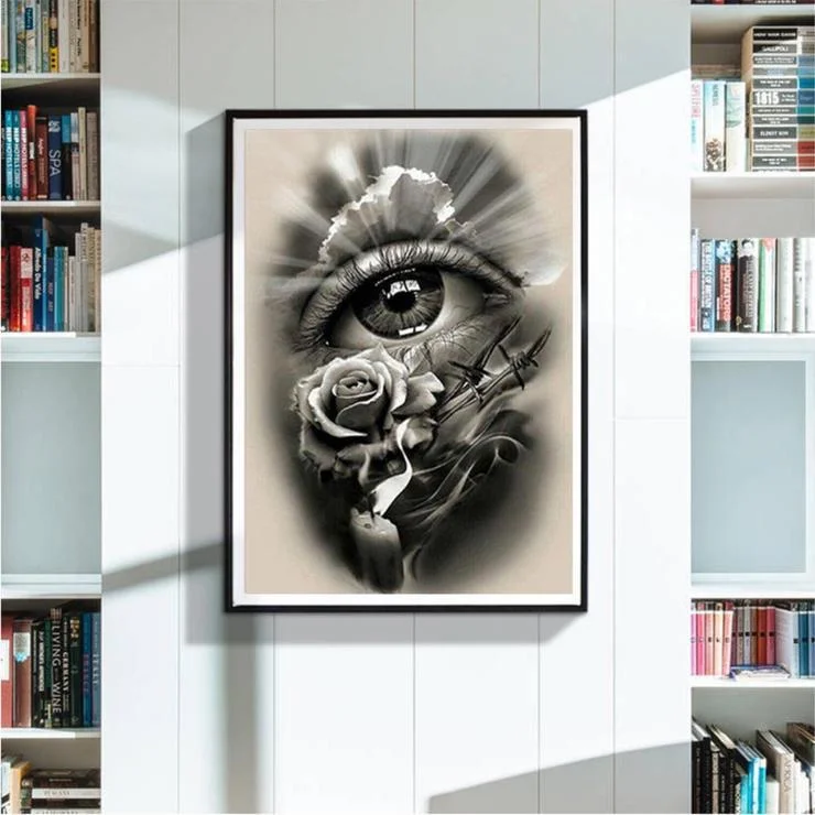 Diamond Painting - Full Round Drill - Black Eye Flower(30*40cm)