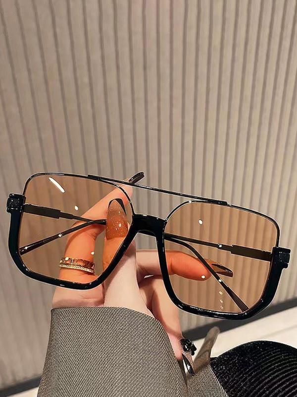 Unisex Fashionable All-match Tinted Lens Aviator Sunglasses