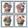 (Multi-Style)Independence Day Cake-Partial Special Shaped Diamond Painting 30*30CM